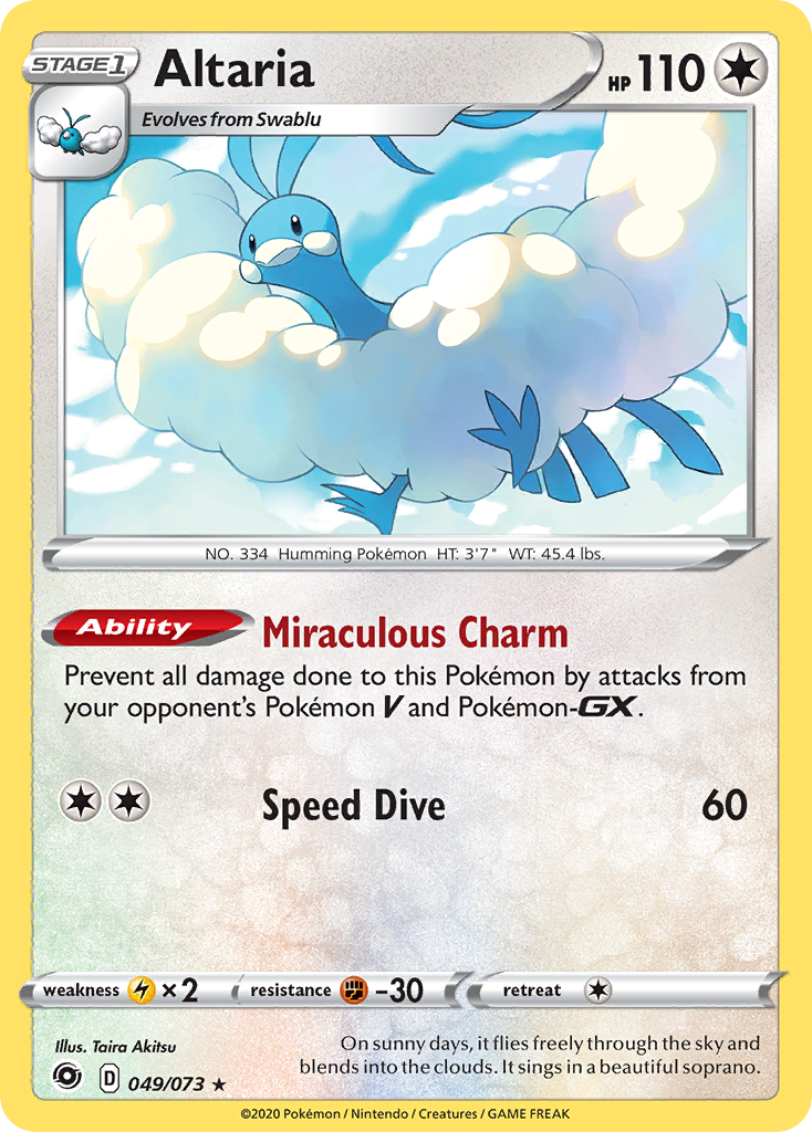 Altaria – Champion's Path 049/073 Pokémon card