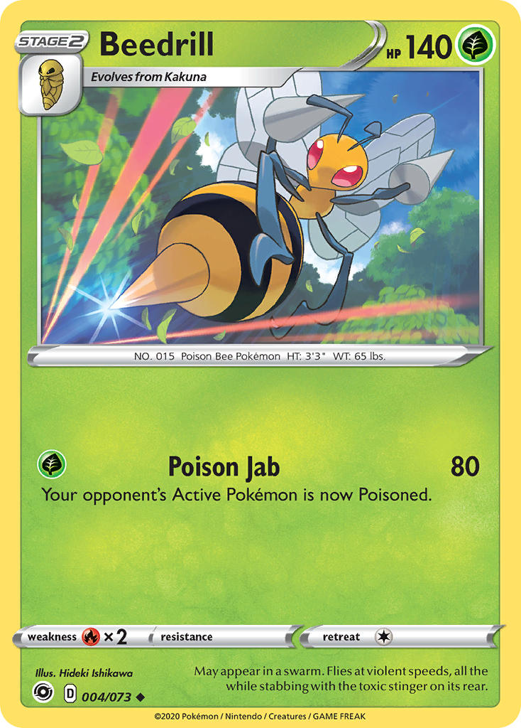 Beedrill – Champion's Path 004/073 Pokémon card