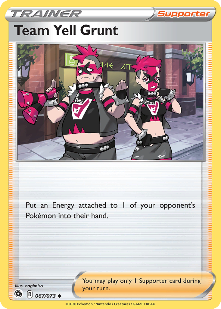 Team Yell Grunt – Champion's Path 067/073 Pokémon card