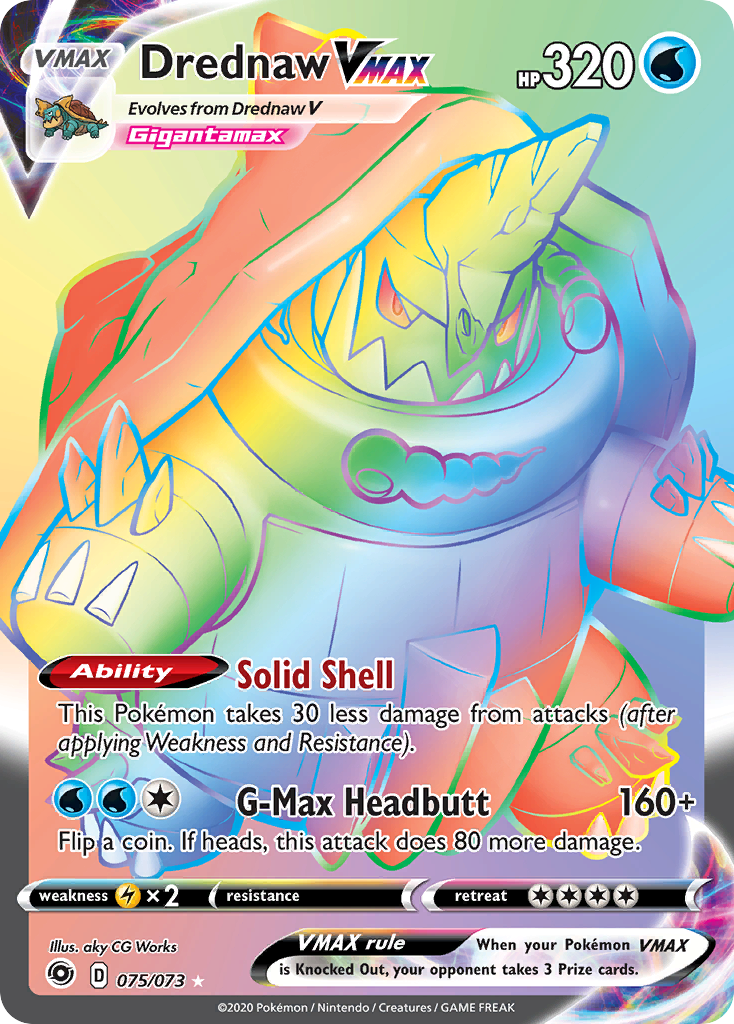 Drednaw VMAX – Champion's Path 075/073 Pokémon card
