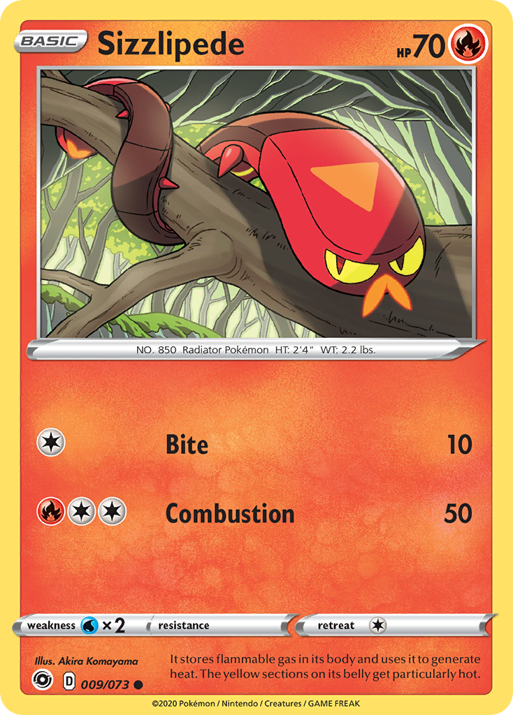 Sizzlipede – Champion's Path 009/073 Pokémon card