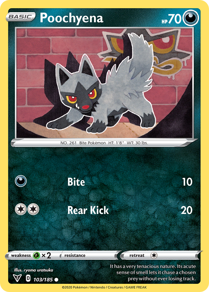 Poochyena – Vivid Voltage 103/185 Pokémon card