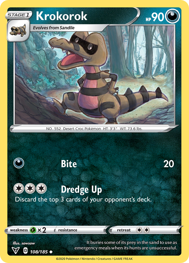 Krokorok – Vivid Voltage 108/185 Pokémon card