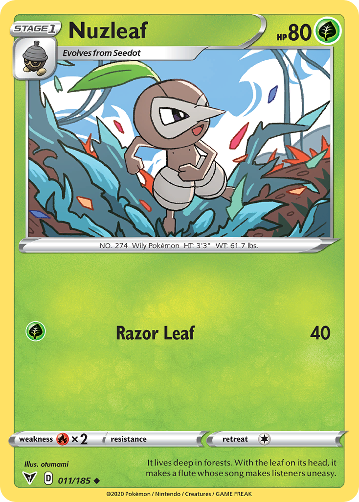 Nuzleaf – Vivid Voltage 011/185 Pokémon card
