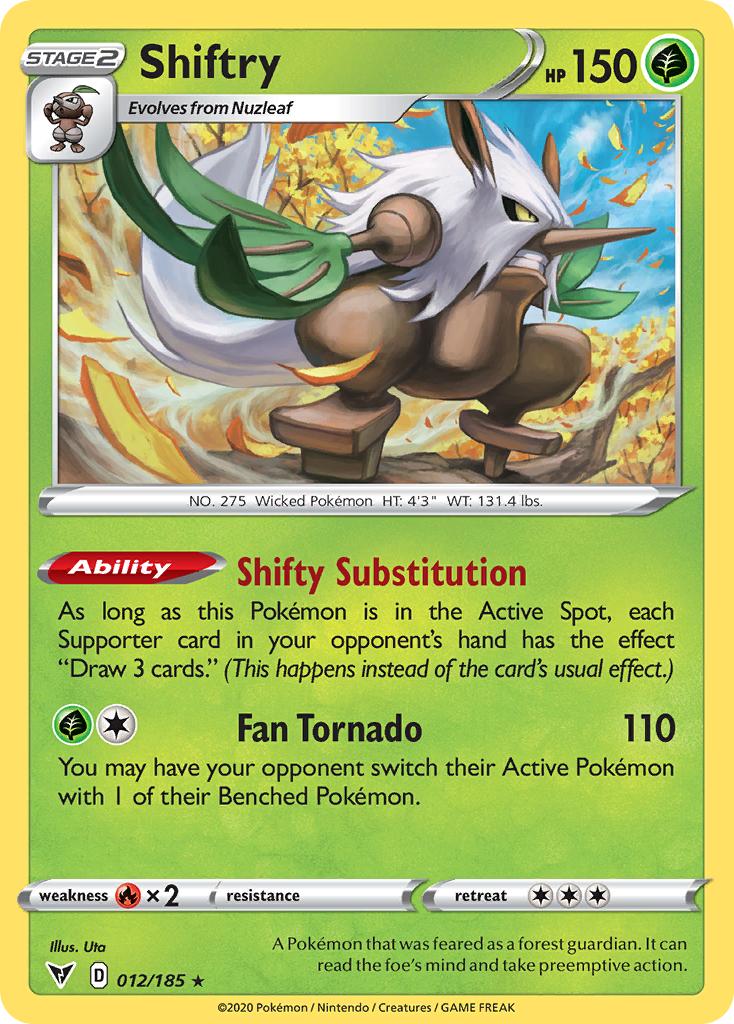 Shiftry – Vivid Voltage 012/185 Pokémon card