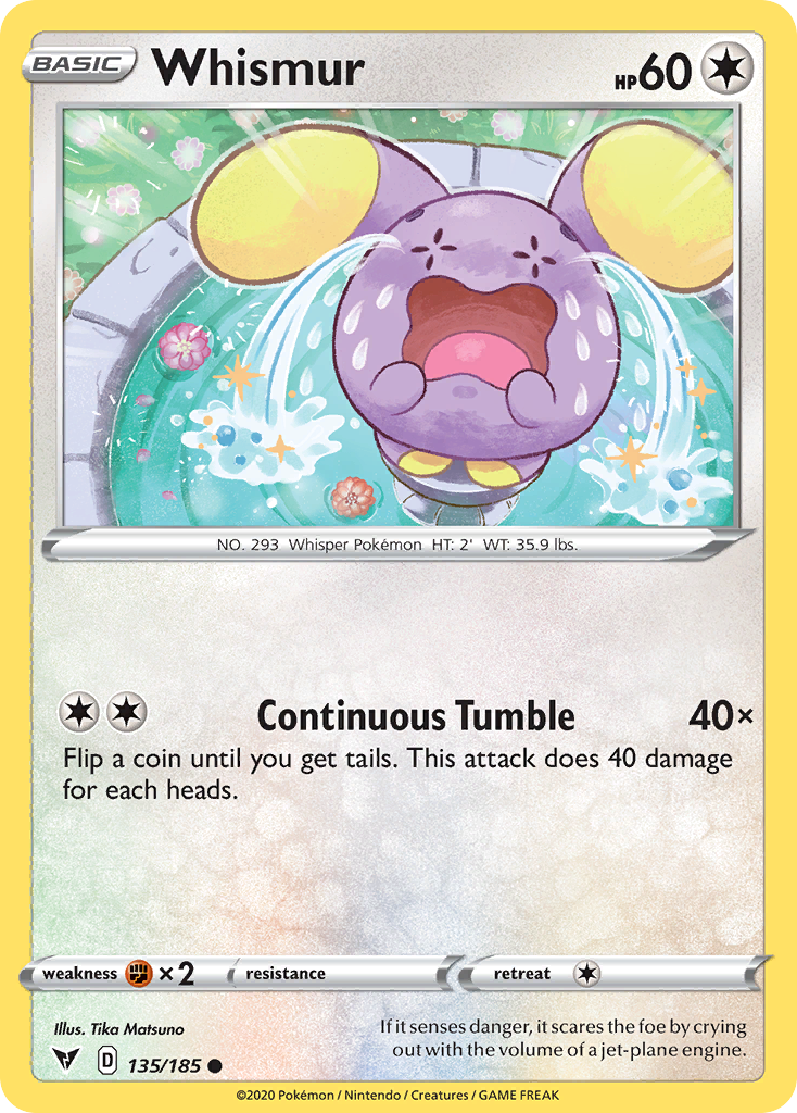 Whismur – Vivid Voltage 135/185 Pokémon card