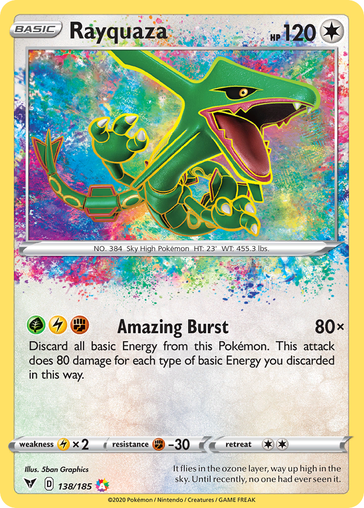 Rayquaza – Vivid Voltage 138/185 Pokémon card