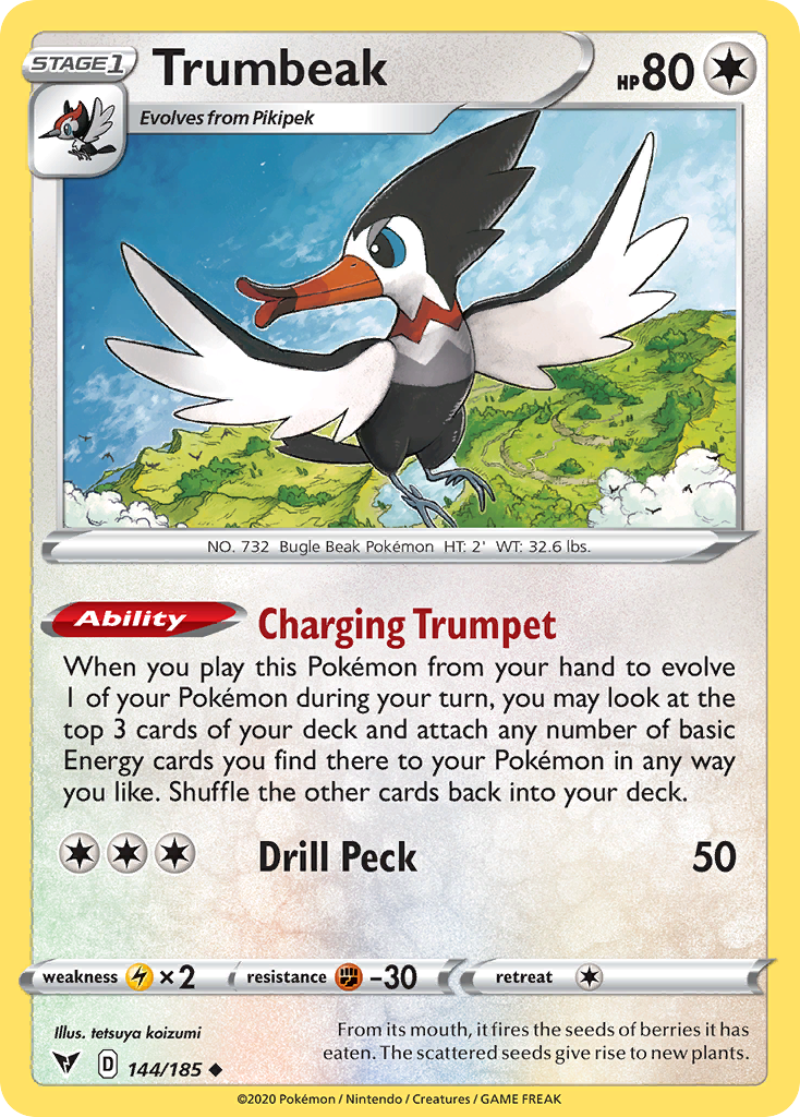 Trumbeak – Vivid Voltage 144/185 Pokémon card