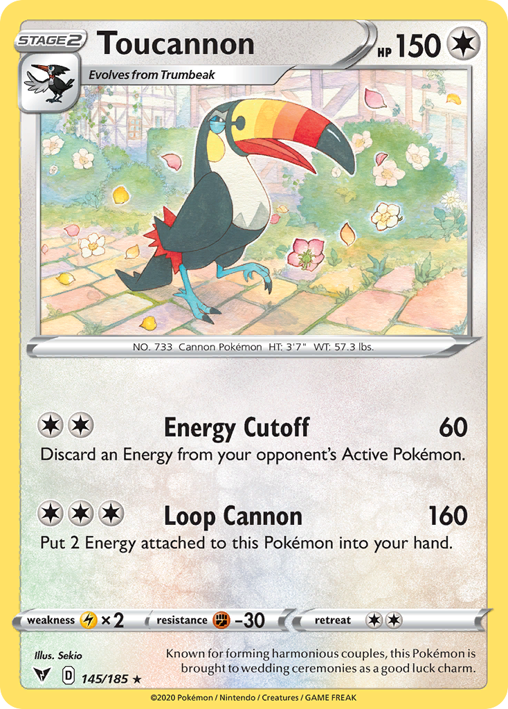 Toucannon – Vivid Voltage 145/185 Pokémon card