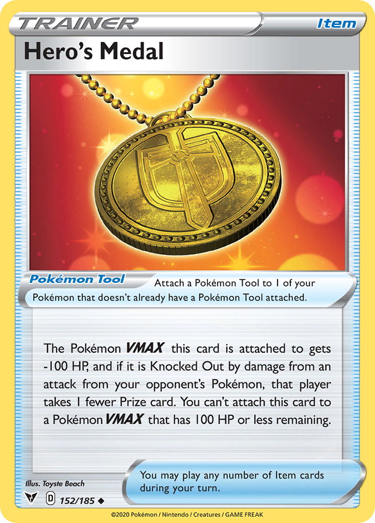 Hero's Medal – Vivid Voltage 152/185 Pokémon card