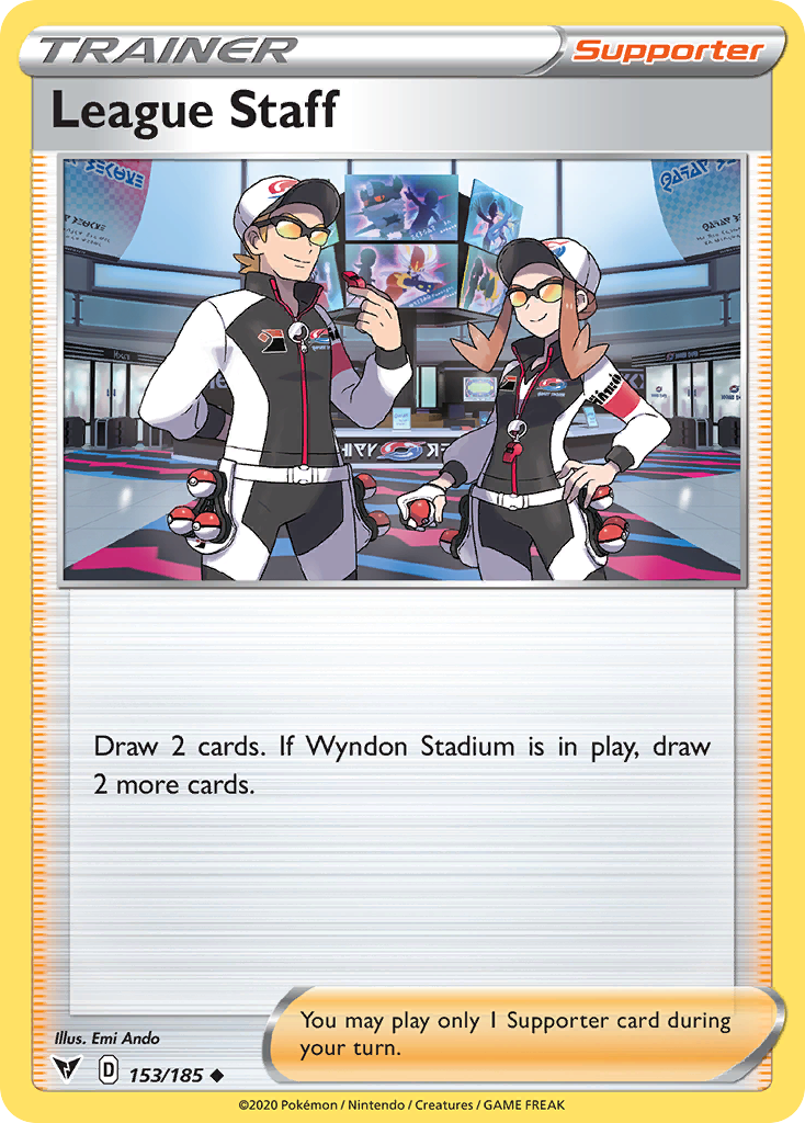 League Staff – Vivid Voltage 153/185 Pokémon card