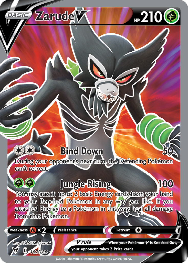 Zarude V – Vivid Voltage 167/185 Pokémon card