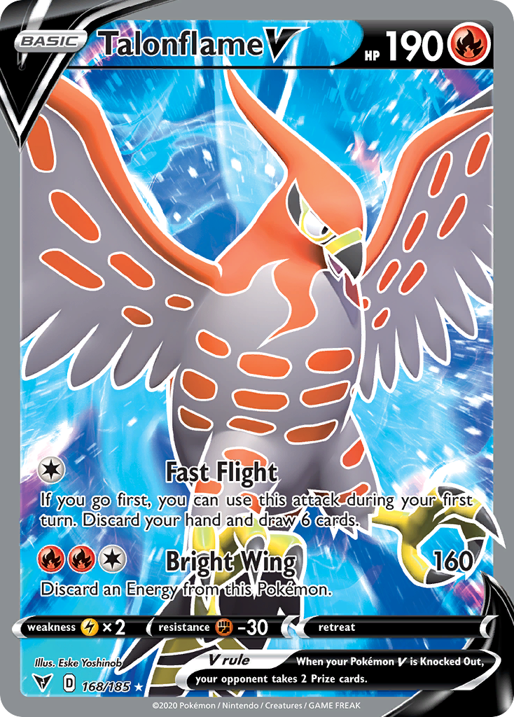 Talonflame V – Vivid Voltage 168/185 Pokémon card