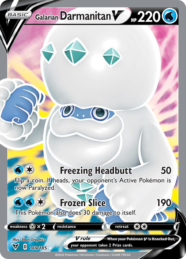 Galarian Darmanitan V – Vivid Voltage 169/185 Pokémon card