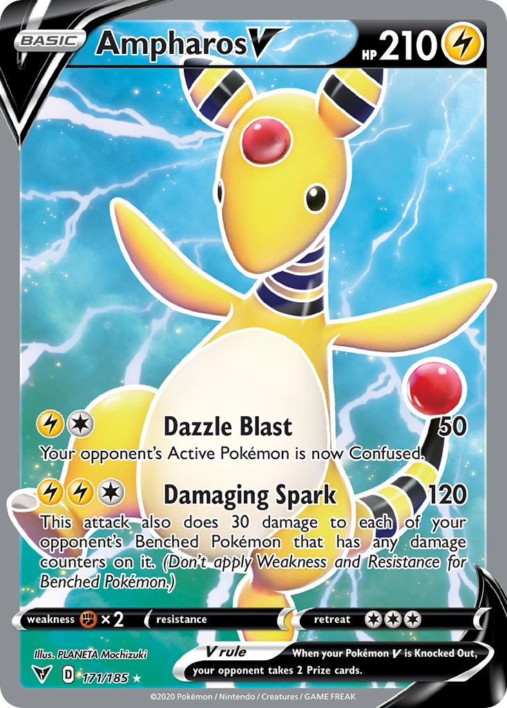 Ampharos V – Vivid Voltage 171/185 Pokémon card