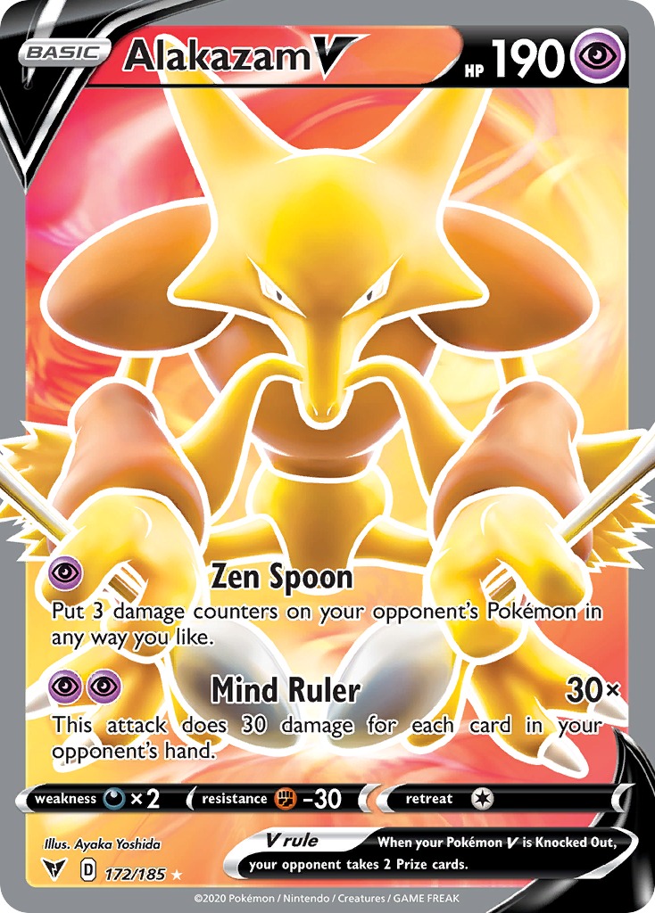 Alakazam V – Vivid Voltage 172/185 Pokémon card