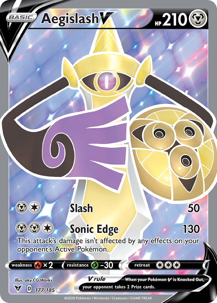 Aegislash V – Vivid Voltage 177/185 Pokémon card