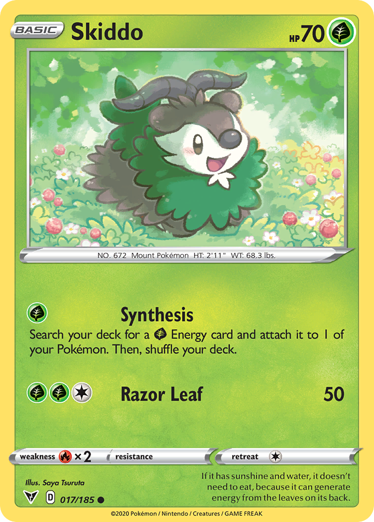 Skiddo – Vivid Voltage 017/185 Pokémon card