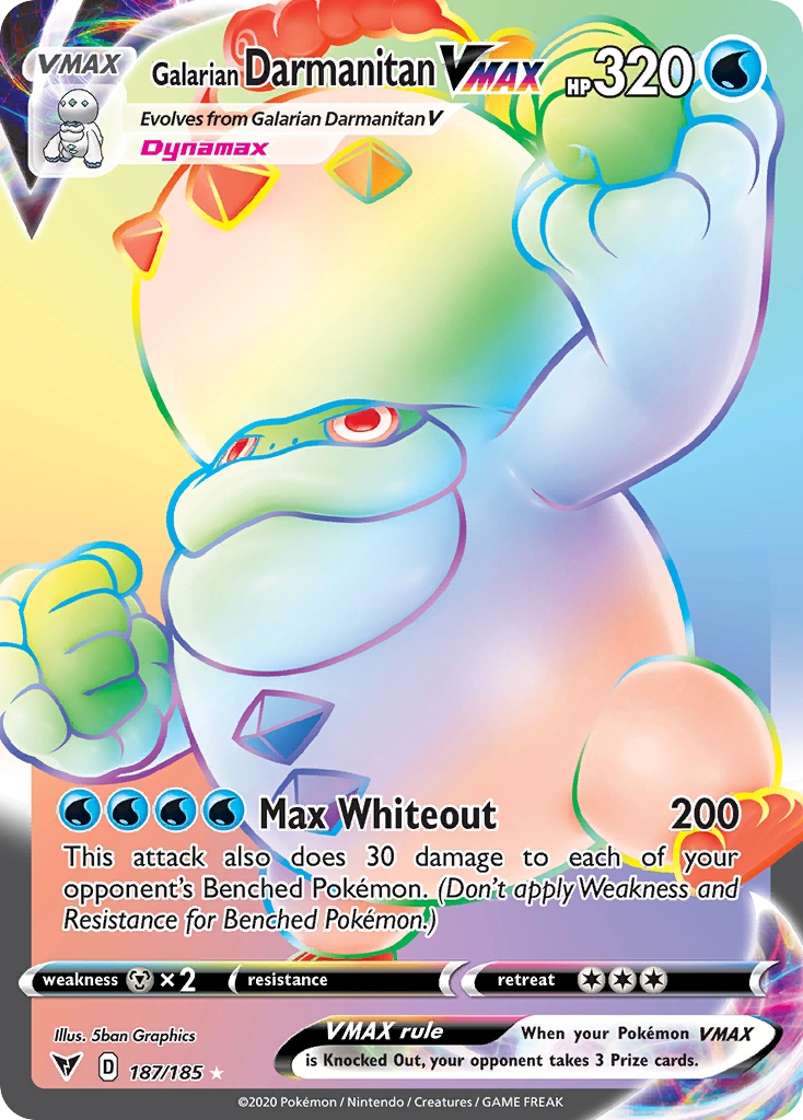 Galarian Darmanitan VMAX – Vivid Voltage 187/185 Pokémon card