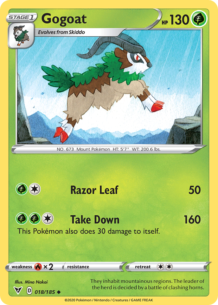 Gogoat – Vivid Voltage 018/185 Pokémon card