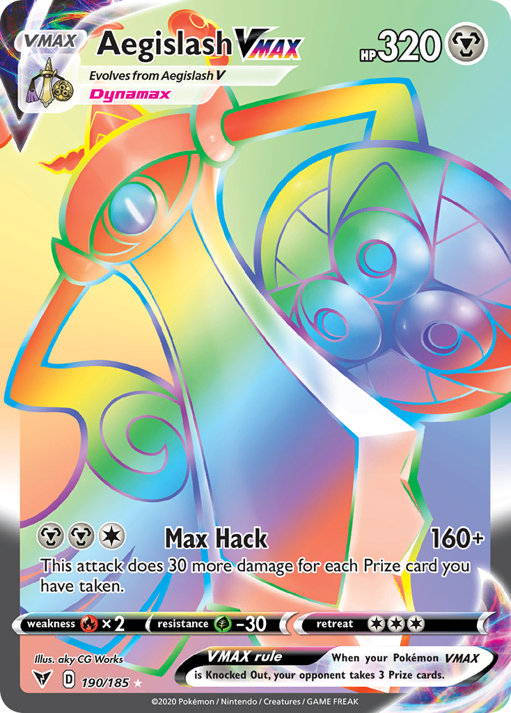 Aegislash VMAX – Vivid Voltage 190/185 Pokémon card