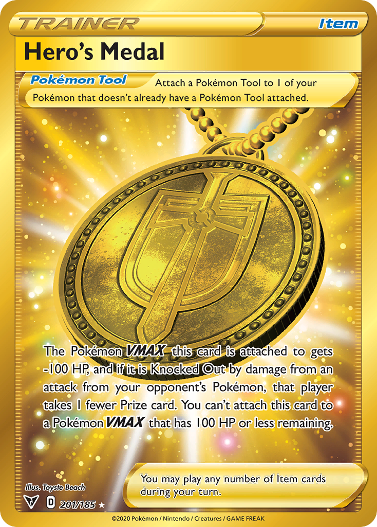 Hero's Medal – Vivid Voltage 201/185 Pokémon card