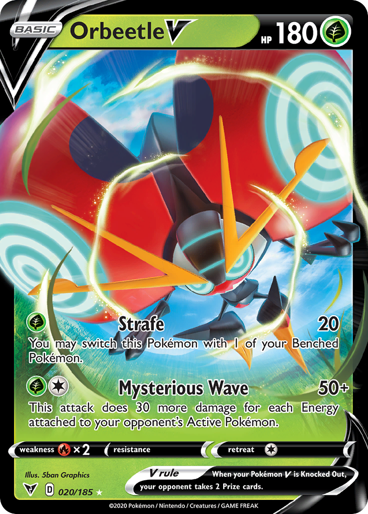 Orbeetle V – Vivid Voltage 020/185 Pokémon card