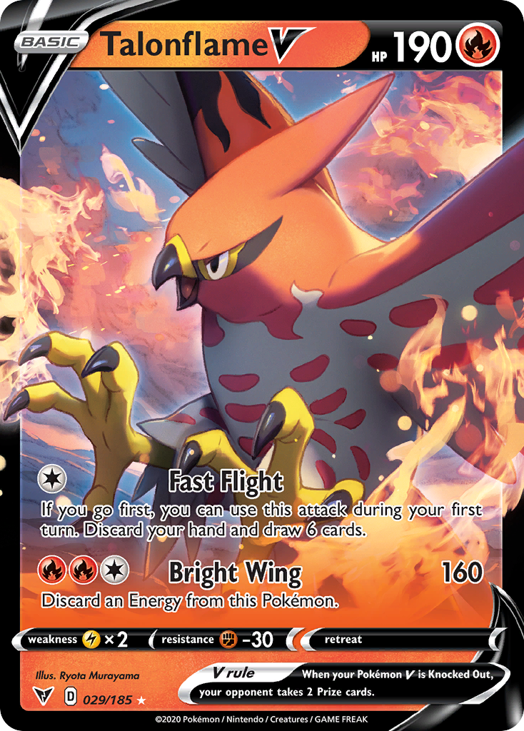 Talonflame V – Vivid Voltage 029/185 Pokémon card