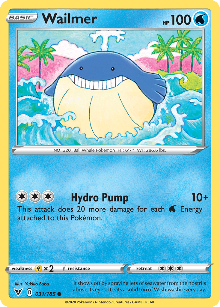 Wailmer – Vivid Voltage 031/185 Pokémon card