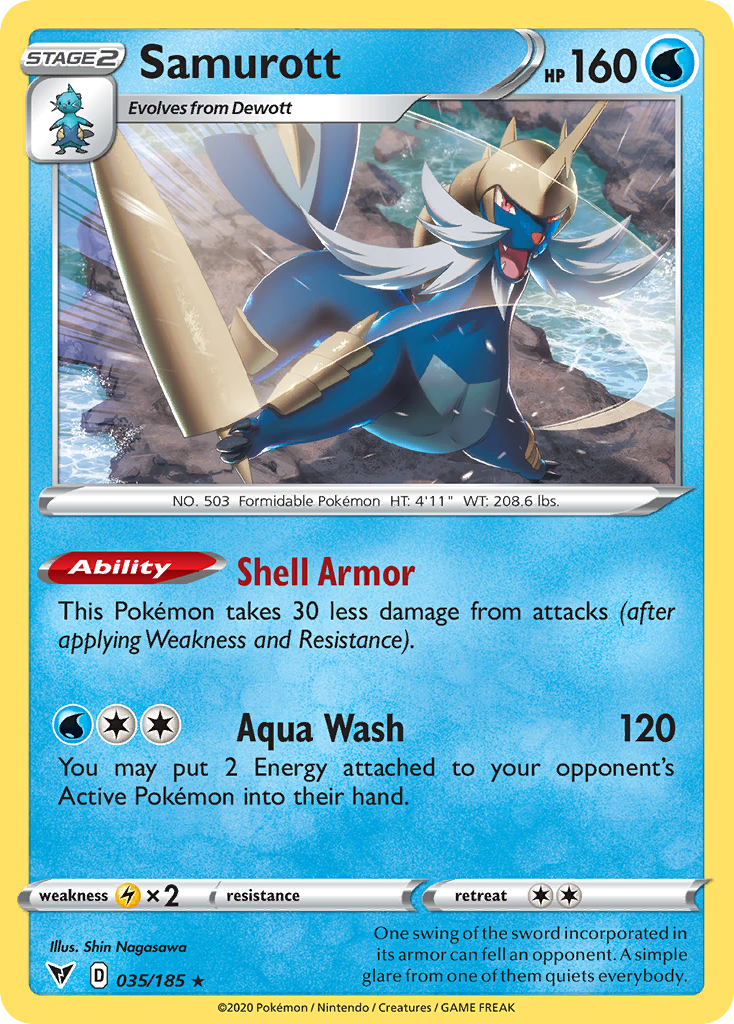Samurott – Vivid Voltage 035/185 Pokémon card
