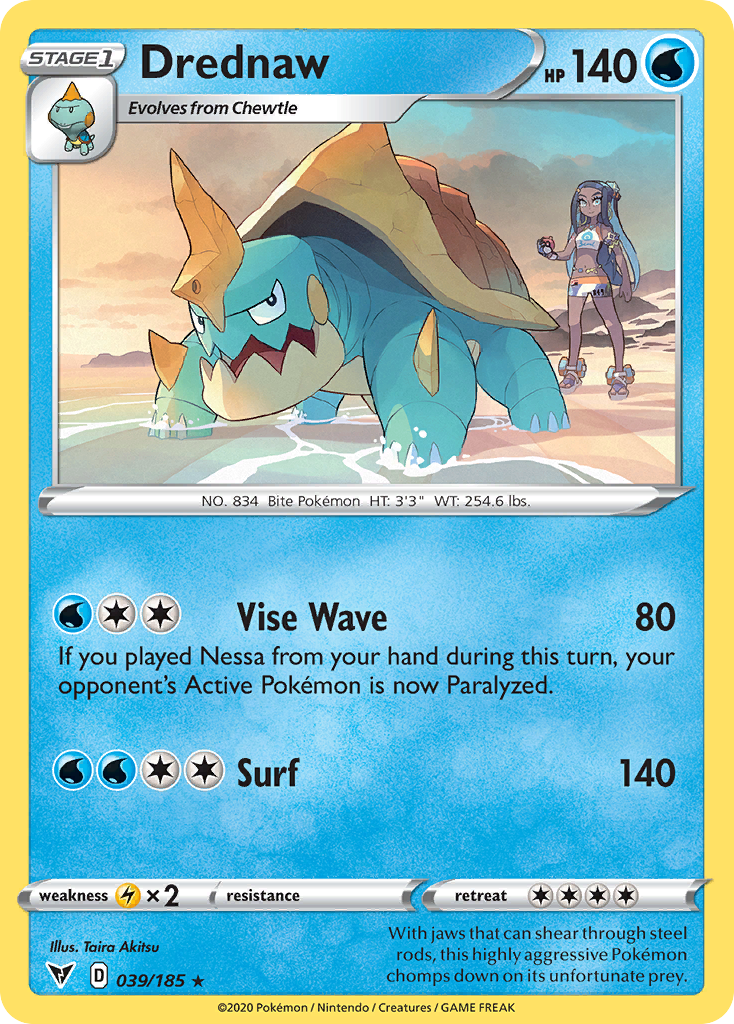 Drednaw – Vivid Voltage 039/185 Pokémon card
