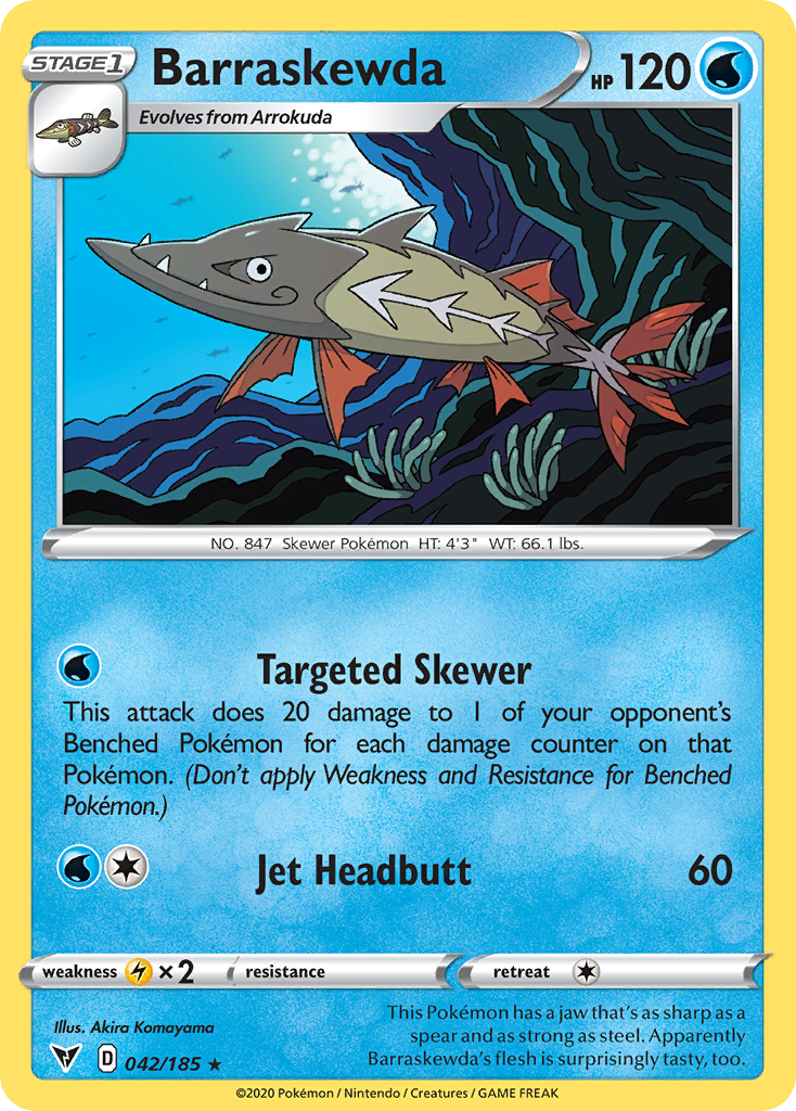 Barraskewda – Vivid Voltage 042/185 Pokémon card