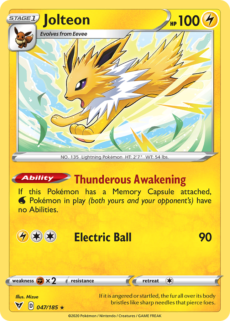 Jolteon – Vivid Voltage 047/185 Pokémon card