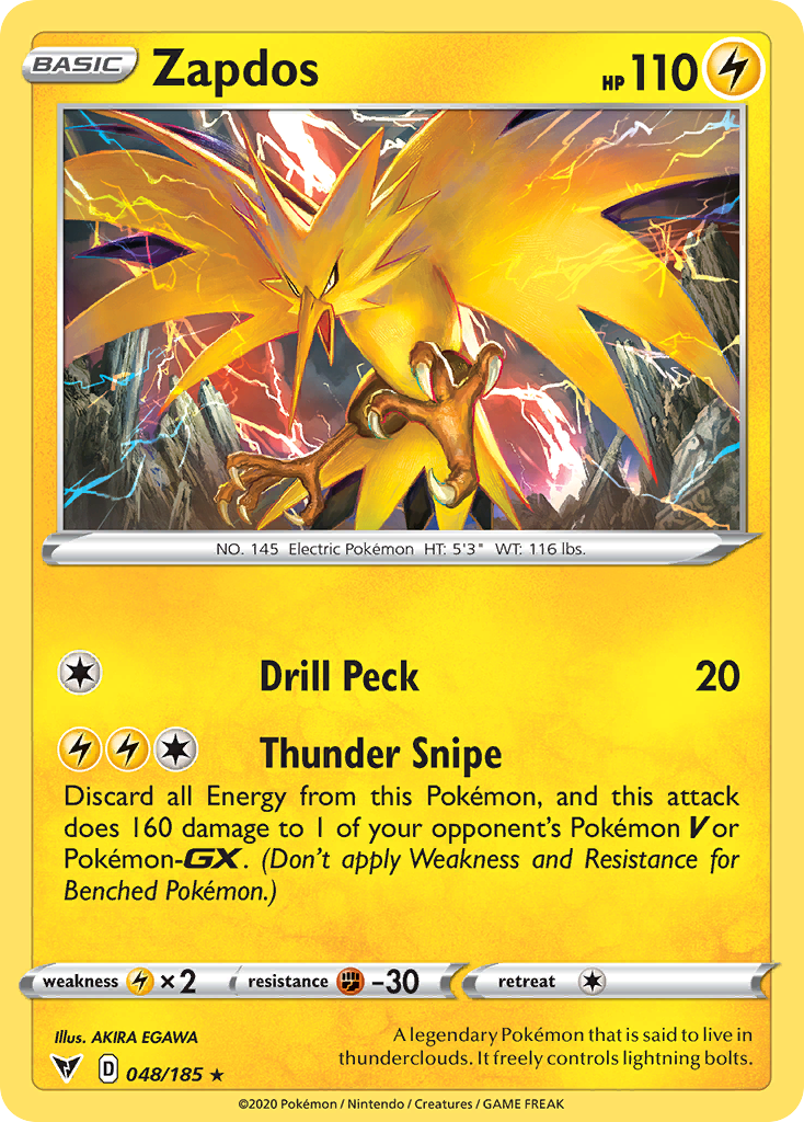 Zapdos – Vivid Voltage 048/185 Pokémon card