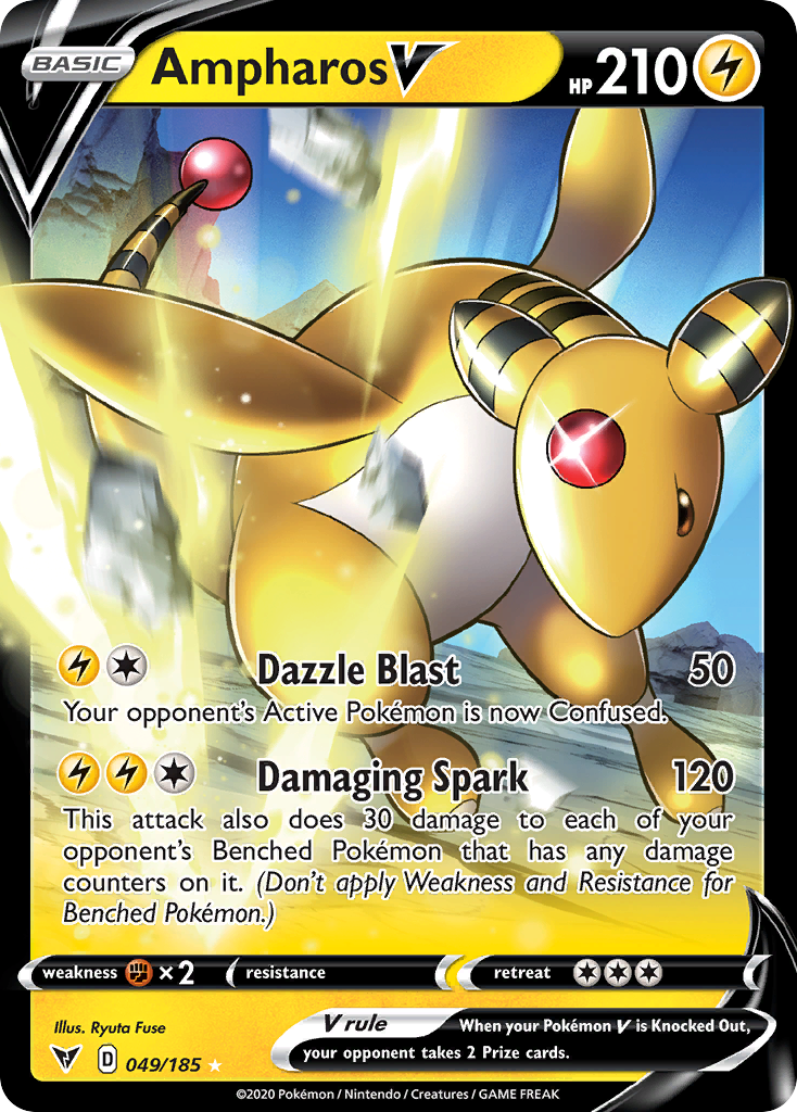 Ampharos V – Vivid Voltage 049/185 Pokémon card