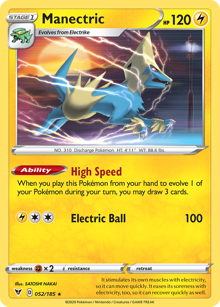 Manectric – Vivid Voltage 052/185 Pokémon card