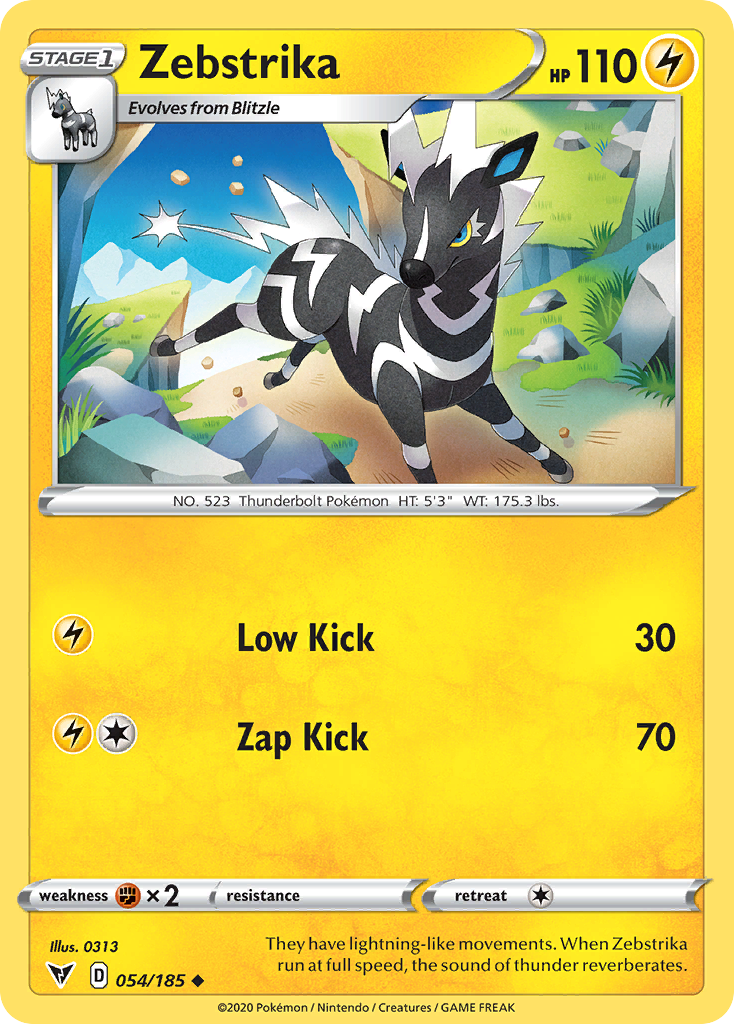 Zebstrika – Vivid Voltage 054/185 Pokémon card