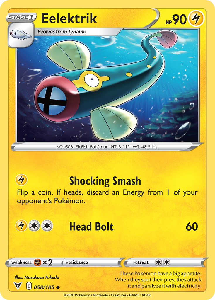 Eelektrik – Vivid Voltage 058/185 Pokémon card