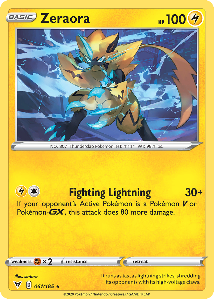 Zeraora – Vivid Voltage 061/185 Pokémon card