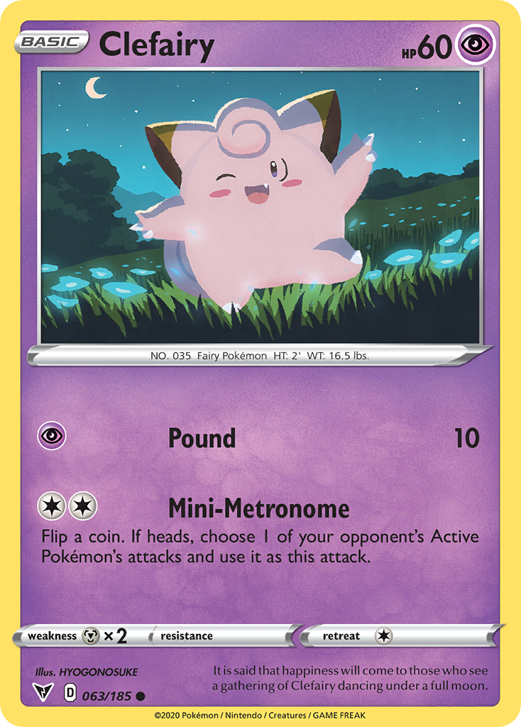 Clefairy – Vivid Voltage 063/185 Pokémon card