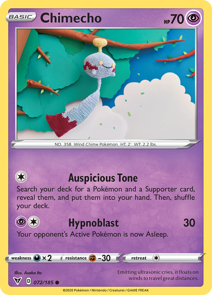 Chimecho – Vivid Voltage 072/185 Pokémon card