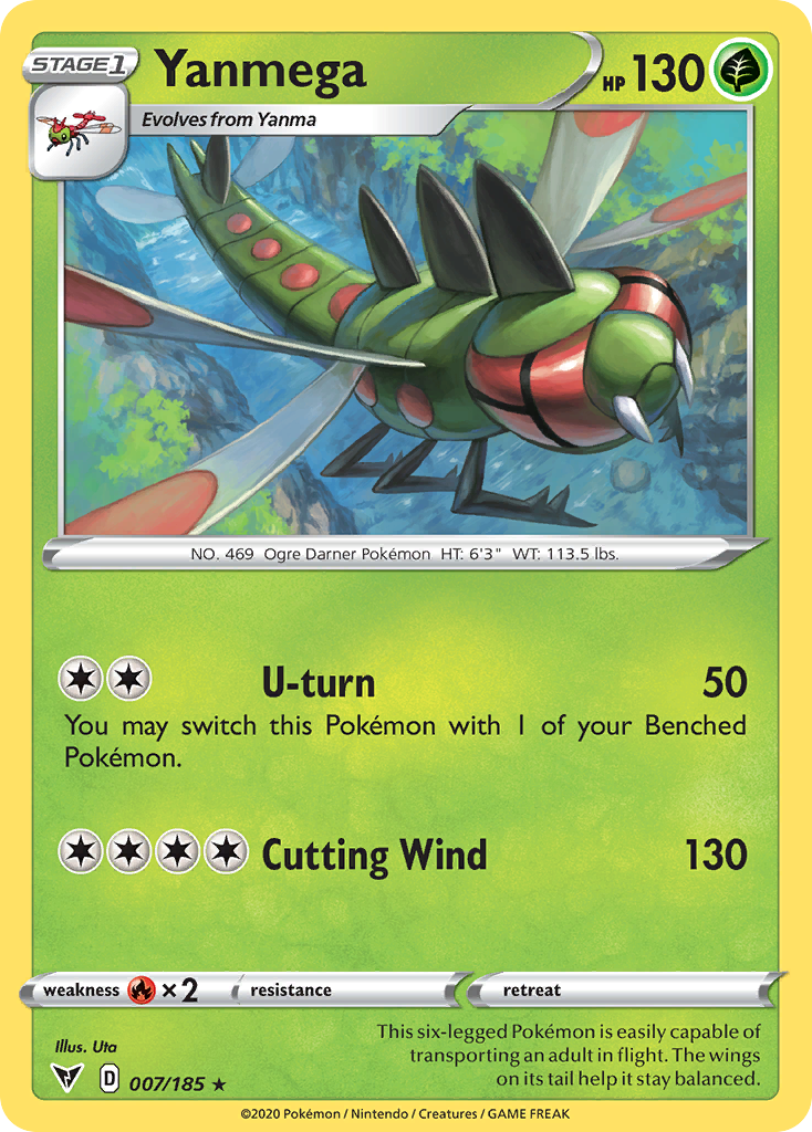 Yanmega – Vivid Voltage 007/185 Pokémon card