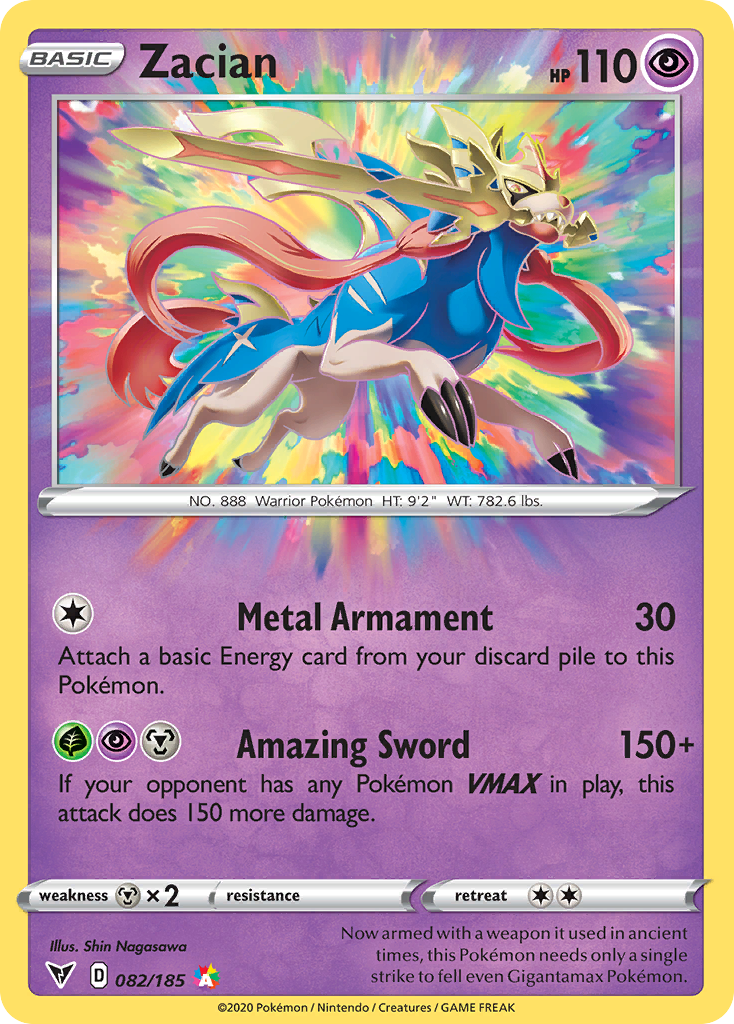 Zacian – Vivid Voltage 082/185 Pokémon card