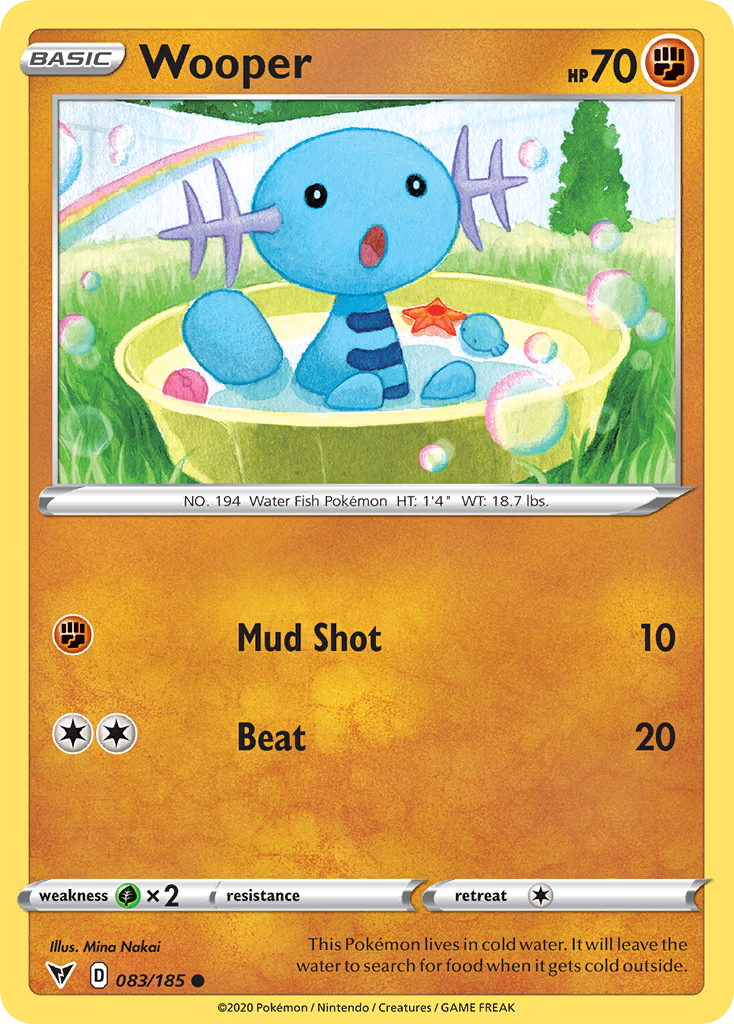 Wooper – Vivid Voltage 083/185 Pokémon card