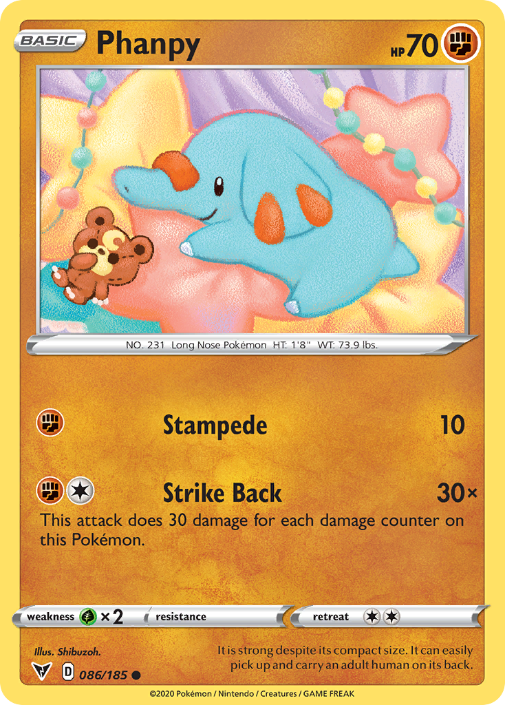 Phanpy – Vivid Voltage 086/185 Pokémon card