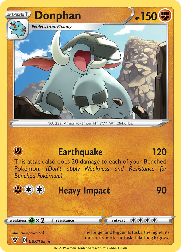 Donphan – Vivid Voltage 087/185 Pokémon card