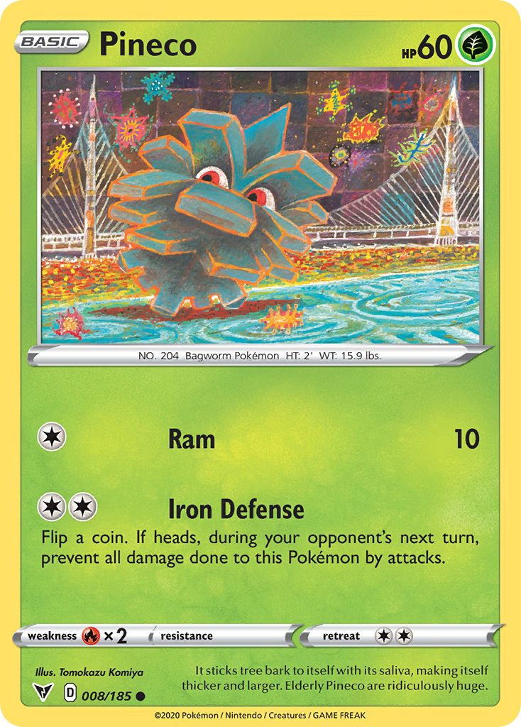 Pineco – Vivid Voltage 008/185 Pokémon card