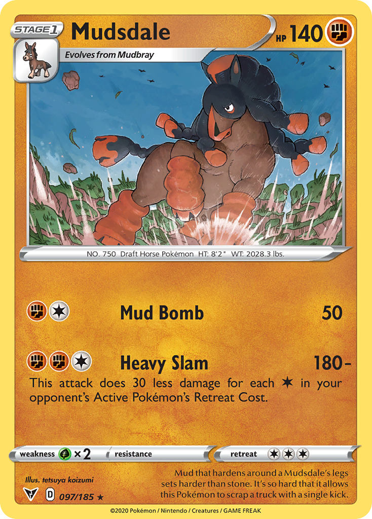 Mudsdale – Vivid Voltage 097/185 Pokémon card