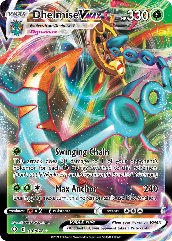 Dhelmise VMAX – Shining Fates 010/072 Pokémon card