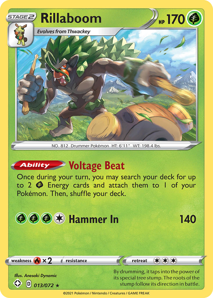 Rillaboom – Shining Fates 013/072 Pokémon card